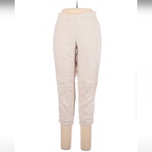Eileen Fisher Ivory Linen Pants